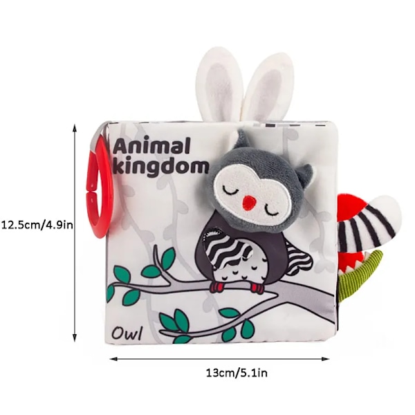 Soft Baby Books 3D Touch Feel High Contrast Toy Book Sensory Tidig Lärande Barnvagn Leksaker