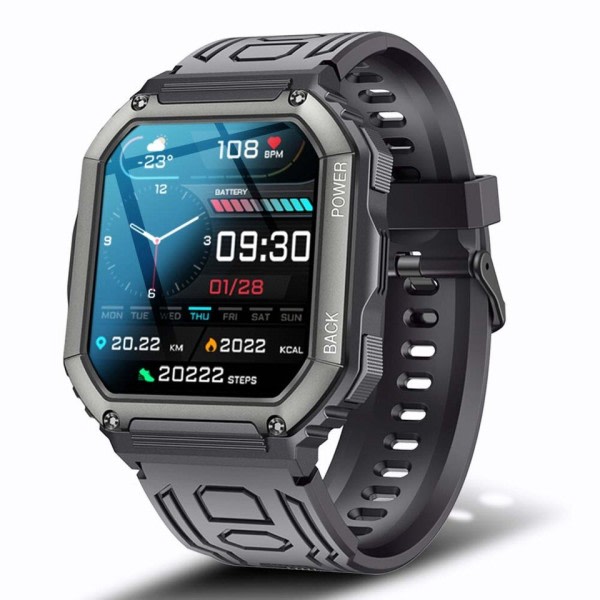 Smart Watch Menn Big Batteri Musikk Play Fitness Tracker Bluetooth Dial Call Sport Smartwatch Men