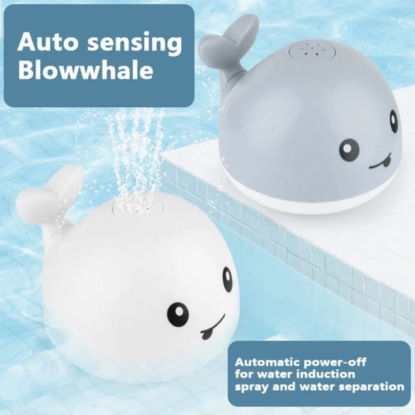 Baby Light Up Badekar Bar Leker Hval Vann Sprinkler Bassenger Leker Baby Bade Leker