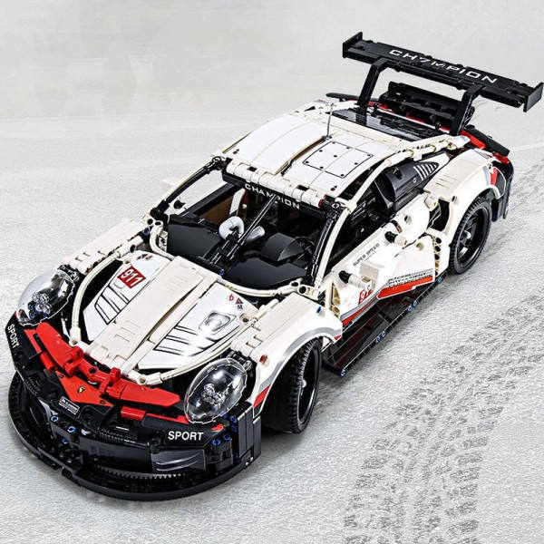 Teknisk Porscheed 911 RSR Super Racing Bygge Klodser Klodser Model Super Bil Legetøj