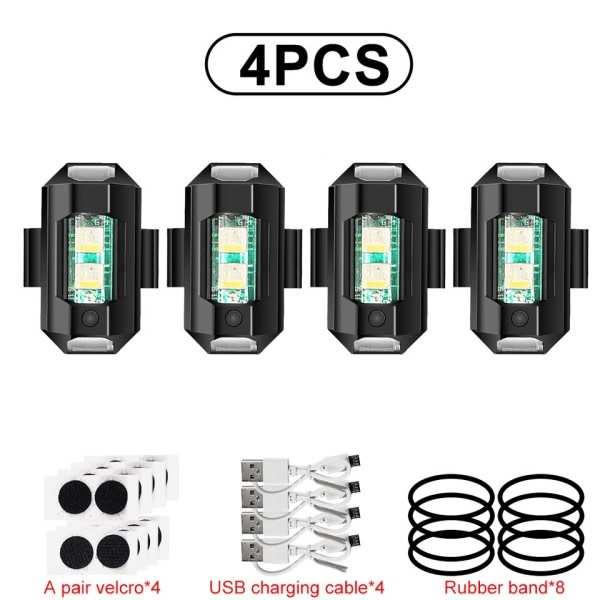 LED Anti-kollision Varning Ljus Mini Signal Ljus Drone med Strobe Ljus 7 Färger