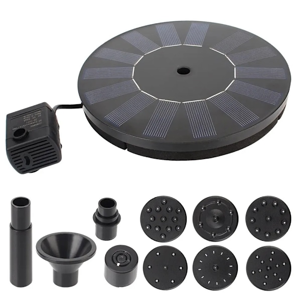 Best kvalitet Solar fontene fugl bad dam terrasse drevet fontene hage dekorasjon flytende hage foss fontene pumpe