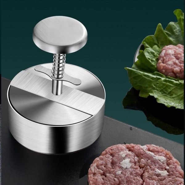 Rustfritt stål non-stick rund manuell ris ball mugg tykkelse justert kjøkken biff grill verktøy