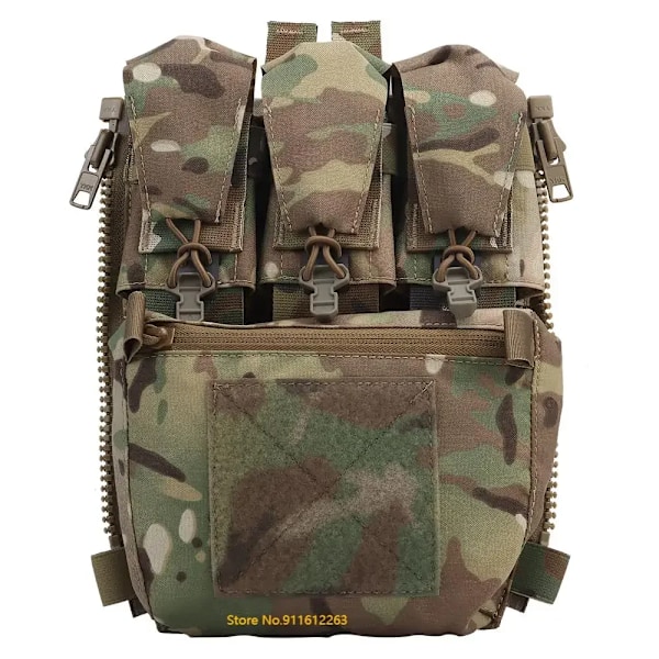 V5 PC Tactic Back Panel Pouch Zip-on Multi-fit GP Lomme