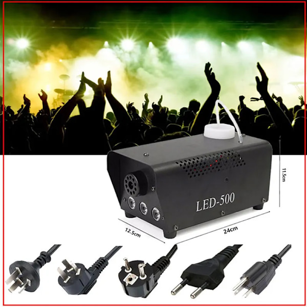 färgglad rök maskin mini LED fjärrkontroll dimma ejektor dj julfest scen ljus dimma maskin