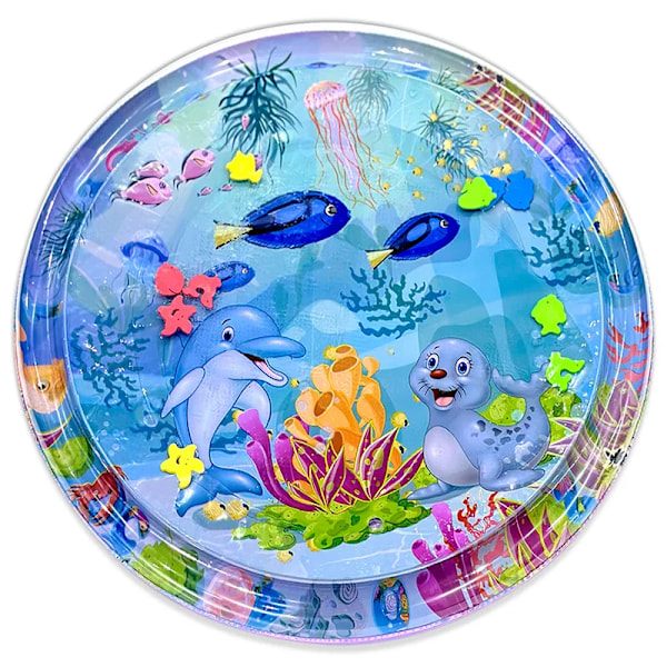 100cm iso vauva leikki vesi matto delfiini tiiviste kuvio PVC täytteinen pyöreä leikki matto tyyny