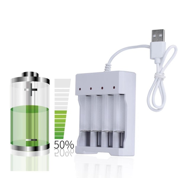 Universal 1 Slot Batteri USB lader Adapter LED Smart Lading for Oppladbare Batterier Li-ion 18650 26650 14500 lader