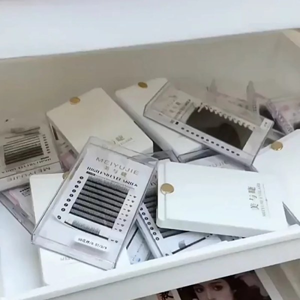 1 stykker falske øyevippe oppbevaring boks for vippeforlengelse verktøy organisator vippe tilbehør kosmetikk sminke verktøy oppbevaring boks