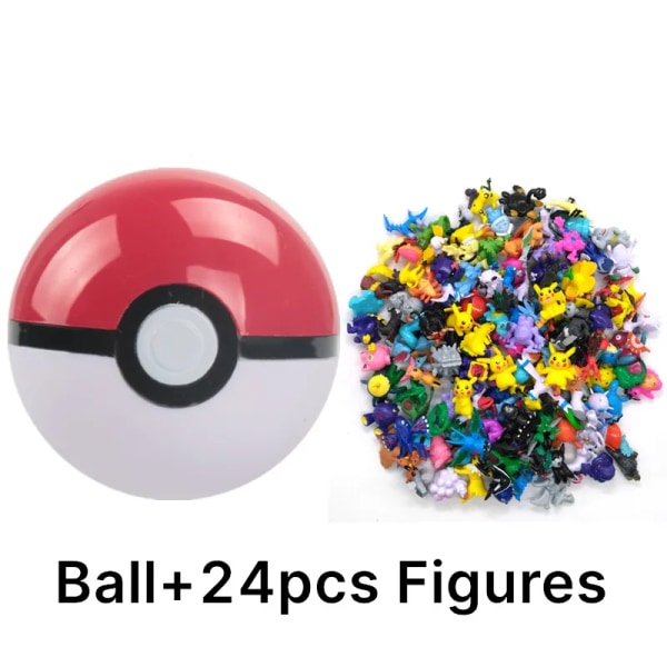 Funny Joy Pokemoning Leker 7cm Alv Ball 2-3cm Anime Action PokeBall Figurer Monster Toy