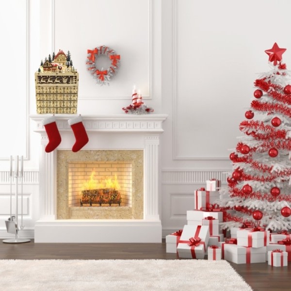 Jul tre advent kalender LED opplyst landsby hus nissen nedtelling pynt