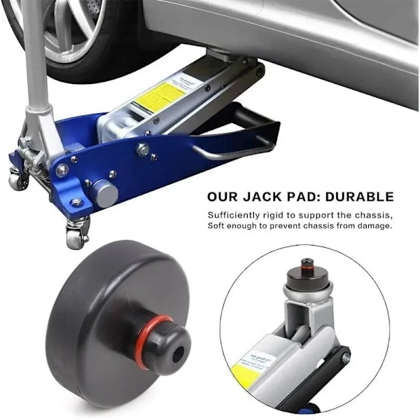 4 deler Bil Gummi Lifting Jack Pad Adapter Verktøy Chassis  Oppbevaring Etuiet Passer