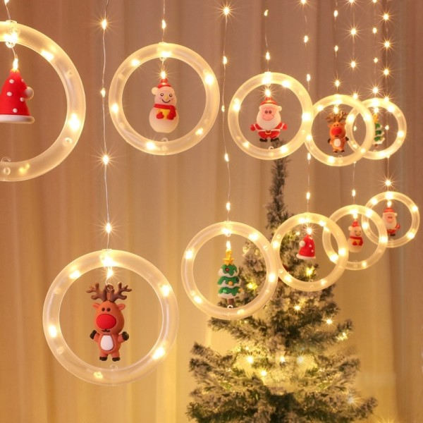 LED Semester Ljus Jul Dekoration USB Plug Rum Girland Nytt År Dekor Snöre Ljus