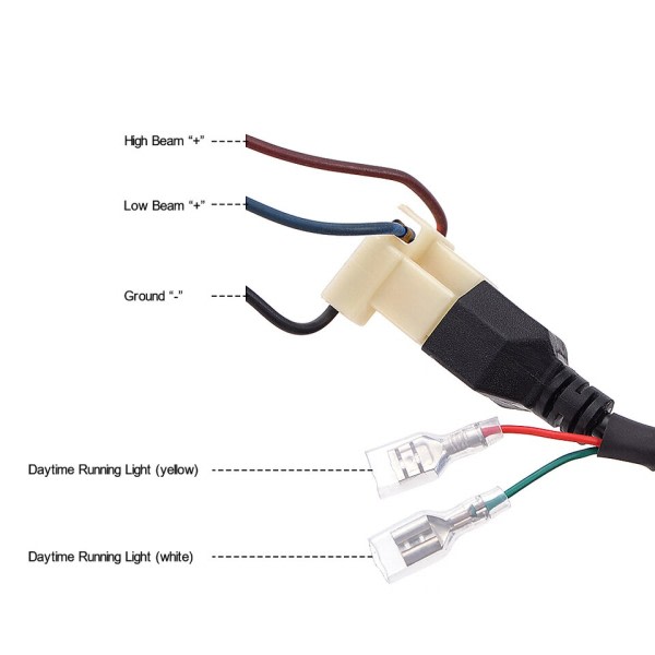 Universal Cafe Racer Rund Motorsykkel LED Hode lampe