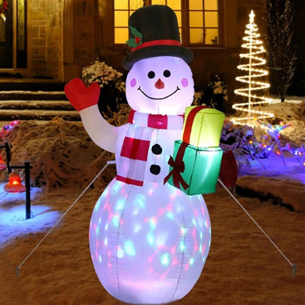 1,5m jättiläinen puhallettava lumiukko LED hehkuva 1,8m Navidad puhallettava joulupukki joulu juhla koristeet
