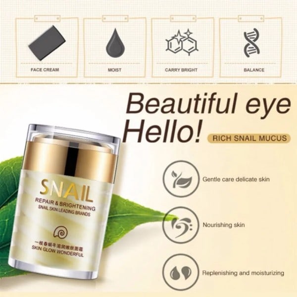 Snegl Collagen Ansigt Creme Hvidning Fugtighed Anti aldring ansigtsbehandling opstrammende creme
