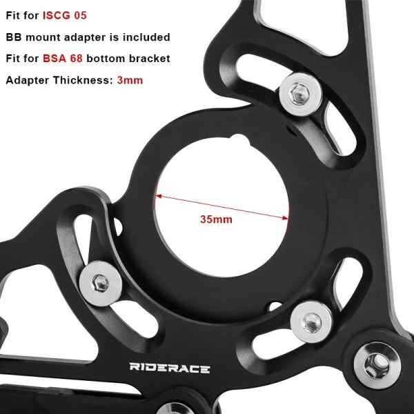 Cykel Kedja Guide Fäste MTB Cykel Enkel Kedjering Kedjehjul Bash Protector Plåt