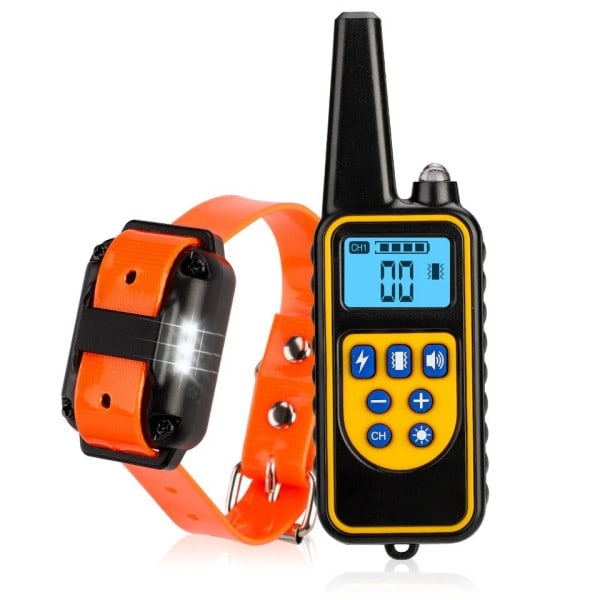 Elektrisk Hund Träning halsband Djur Fjärrkontroll Kontroll Vattentät Laddningsbar med LCD Display