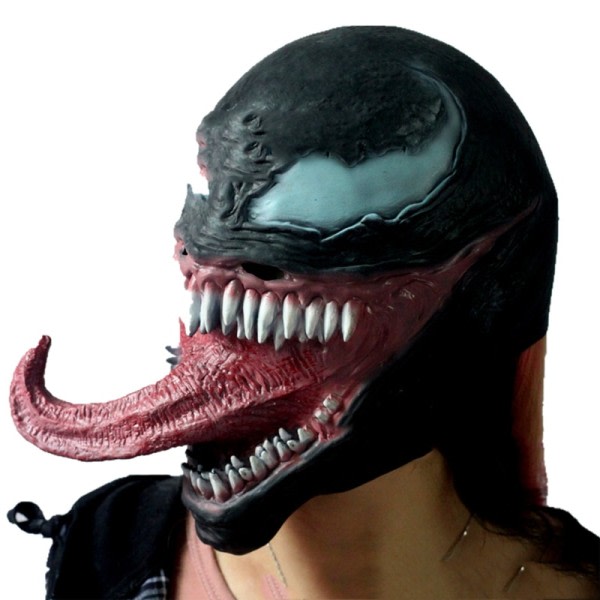 Ekte Autorisasjon Venom Hodeplagg Halloween Skremmende Antrekk Ferie Gave