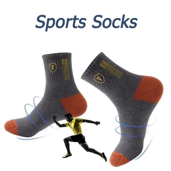 5 par apring och höst herr sportstrumpor sommar fritid svett absorberande bekväma tunna andningsbara strumpor