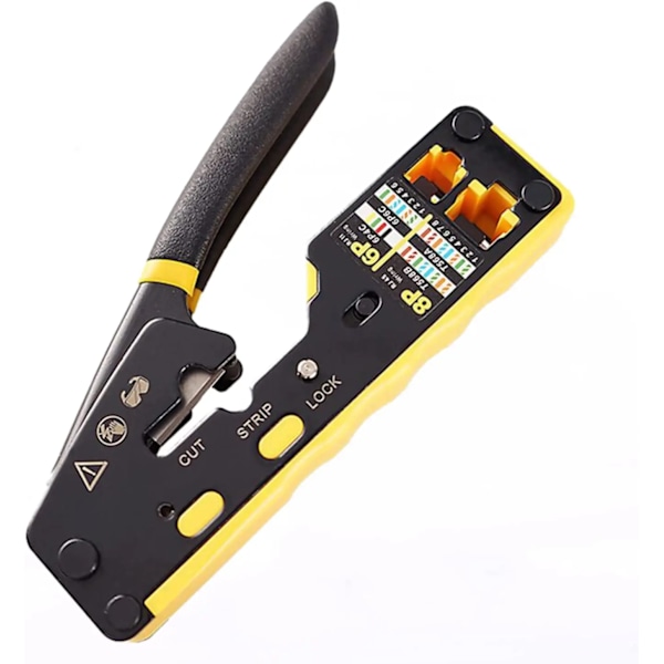 Pass Through Crimping Verktyg med 8P/6P Pass Through Ethernet Crimper