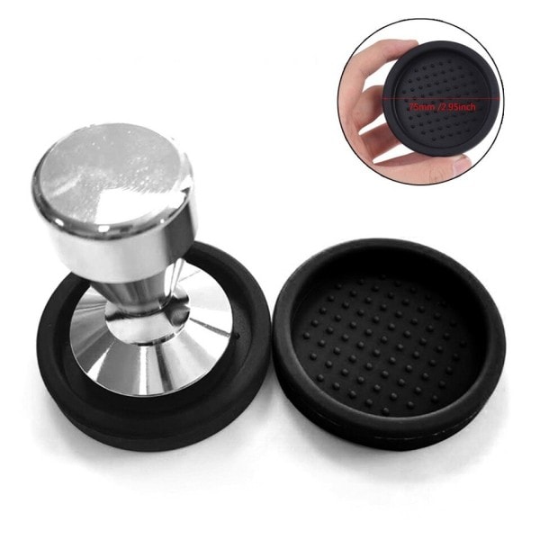Espresso Kaffe Rund Tamping/Tamper Pad/Holder SVART Mat Grade Silicon Mat Kaffe bryggare