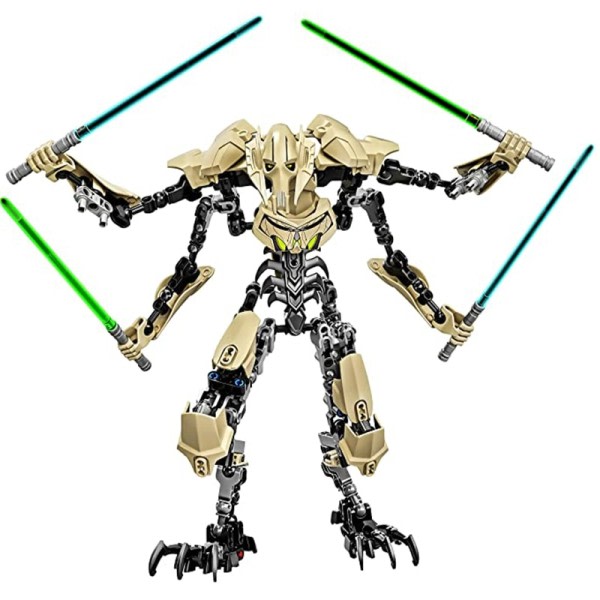 Generelt Robot Grievous Med Lyssværd Helt Kamp våben Model Bygningsblokke Action Figur Legetøj