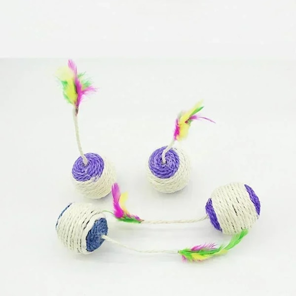 Cat Toy Sisal Krapa Bol Träning Interaktiv leksak