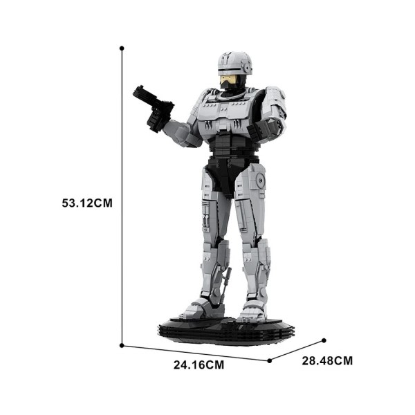 Gobricks MOC Robocop Robot Mekanisk Krig Polis Action Film Figur Modell Byggnad Block Utbildnings leksaker för barn