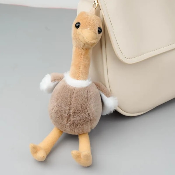 Plys Struds Zoo Souvenir Tegnefilm Plys Struds Nøglering Plys Dyr Bil Dekoration