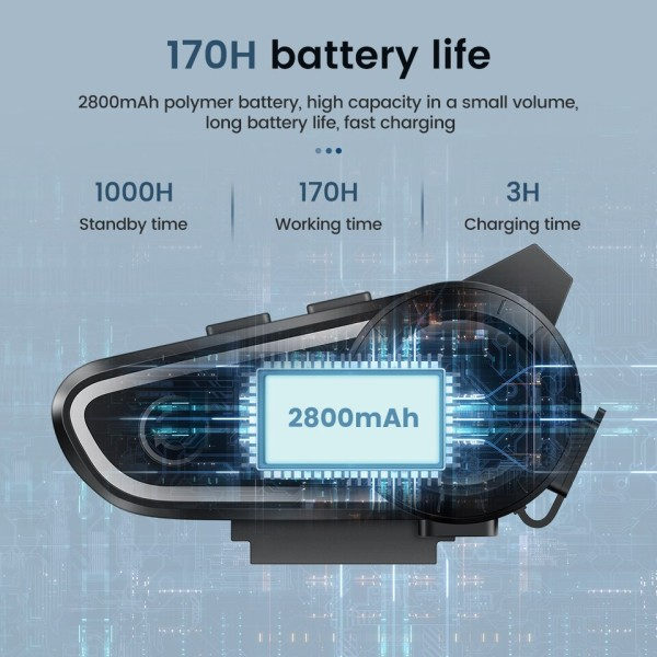 Moottoripyörä kypärä kuulokkeet Stereo Bluetooth Hands Free Puhelu Kolmivärillä Ambient Light
