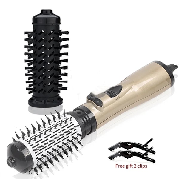 2 Utbytbart Huvud 360 Roterande AirFlow Varm Air Brush Hår Rightener Curler Järn Volumizer Blowers Elektrisk Hår Torktumlare Kam