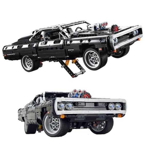 Teknisk Dodge lader racing bil modell bygg blokker 42111 klosser leker
