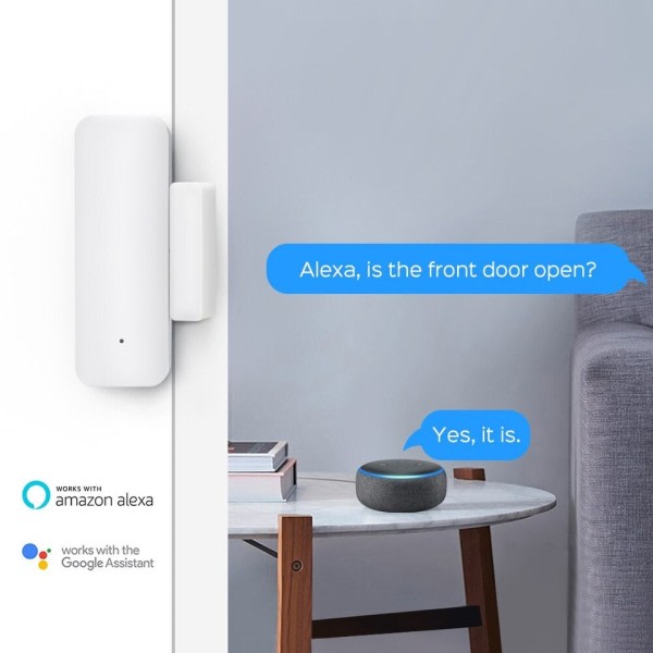 Tuya WiFi Fönster Dörr Sensor Dörr Öppen Stängd Magnetisk Detektor Hem Säkerhet Skydd