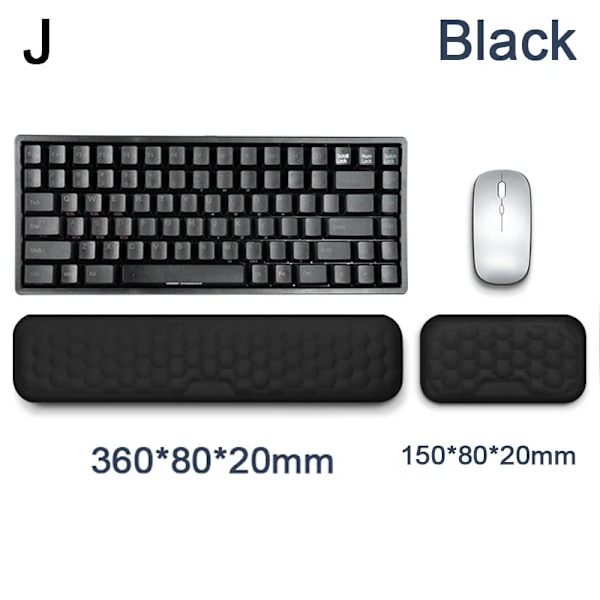Ergonomisk Tastatur Mus Håndled Hvile Kontor Tastning Beskyttelse Slap af Håndled Hukommelse Skum Musemåtte