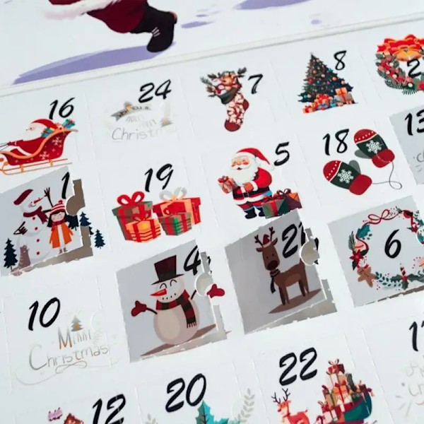 2024 advent kalender tomme kasser til fyld 24 dage nedtælling jule fest kalender