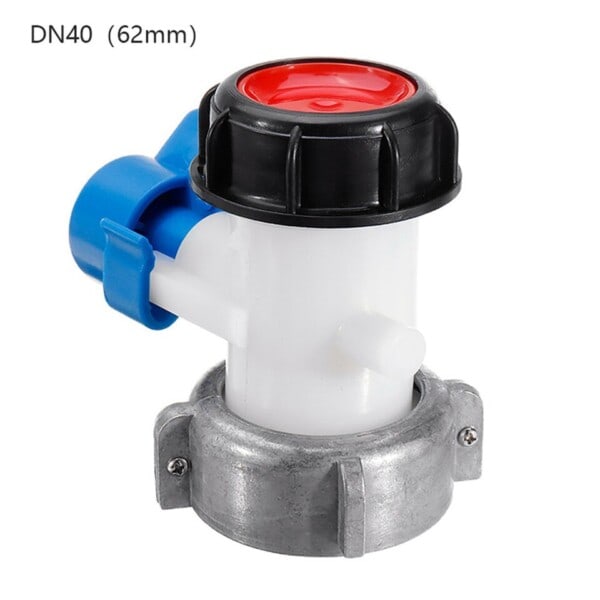 Tank adapter 1000L DN50 62/75Mm Liter 62Mm Till Export Hane 2 Tum Fjäril Ventil Switch
