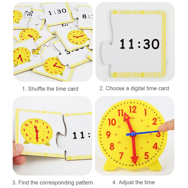 Time Minutt Sekund Kognisjon Matching Puslespill Leker