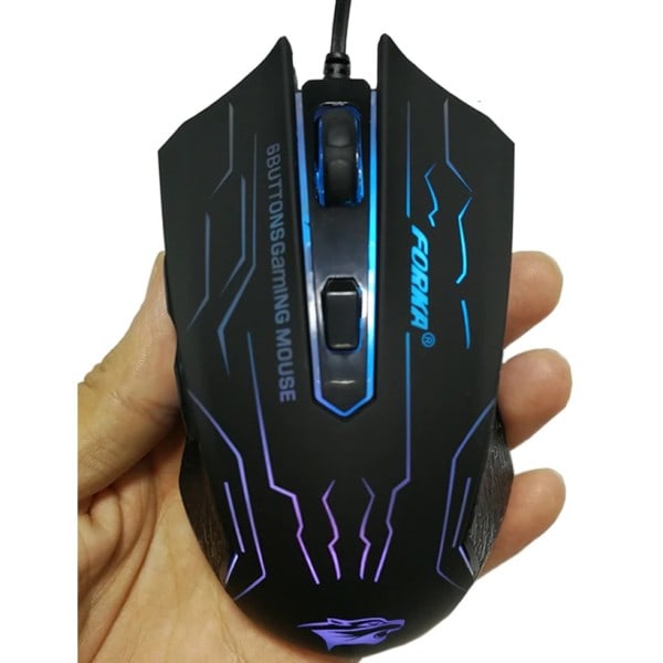 Tyst Klick USB Trådbundet Gaming Mus 6 Knappar 3200DPI Mute Optisk Dator Mus Gamer Möss