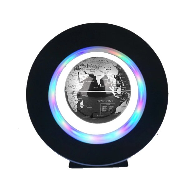 Magnetisk Levitation Globe LED Verden Kort Roterende Globe Lys Bedside Lys