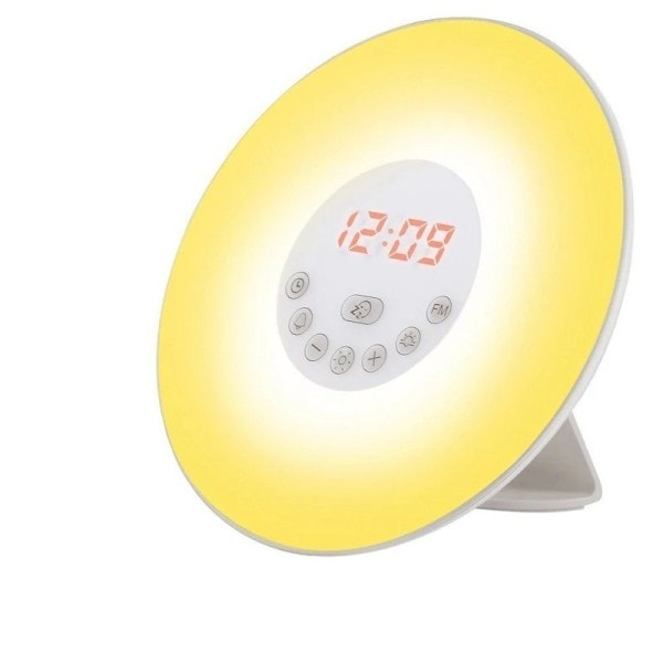 Sunrise/Sunset Simulation Lysende Digitalt Ur med FM Radio