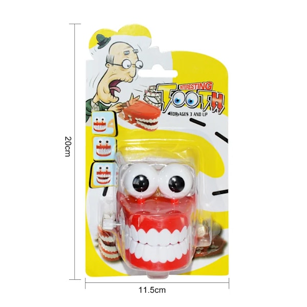Nyhet proteser Clockwork Roligt Toy Tänder Clockwork Beating On The Chain Classic Toys