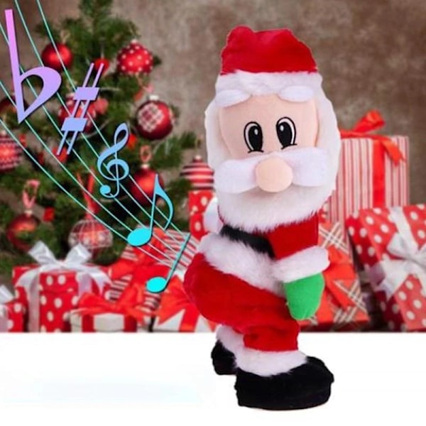 Dans Jultomte Musikal Elektrisk Twerk Sång Dans tomten Klausel höft shake Figur Twisted Hip Toys