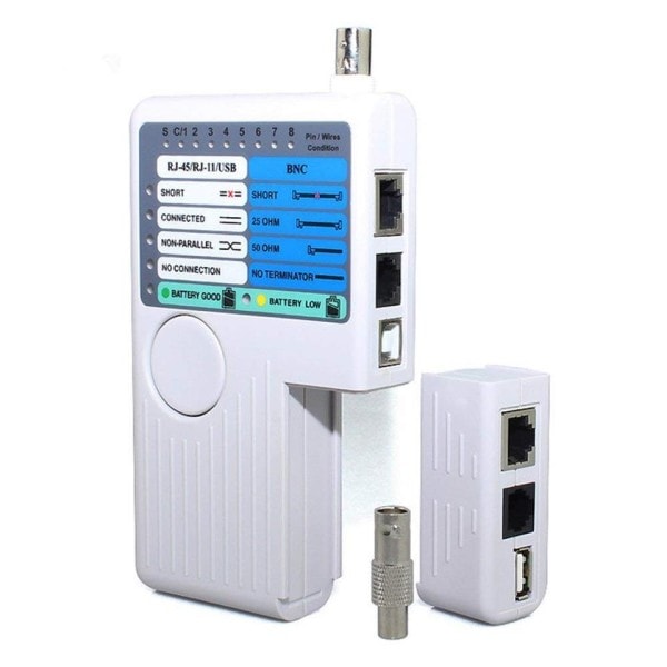 Professionel Multi Funktion 4 I 1 Netværk Kabel Tester RJ45/RJ11/USB/BNC LAN Kabel Cat5 Cat6 Wire Tester