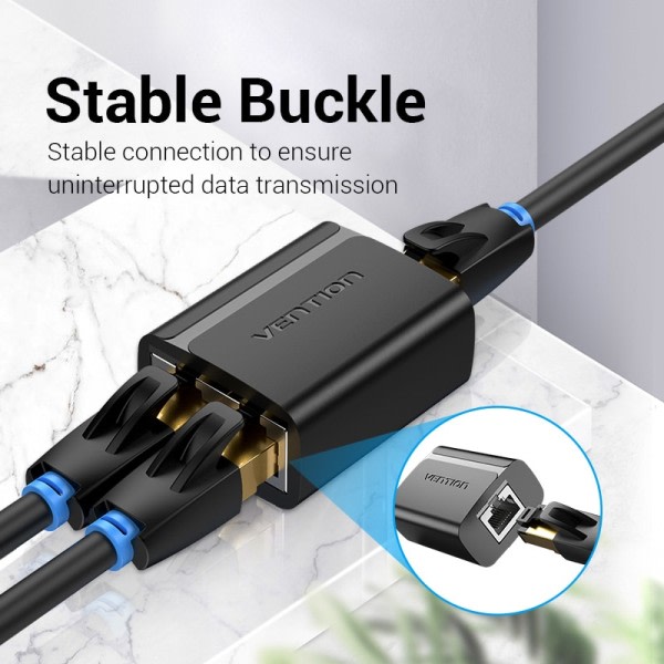 Vention RJ45 Splitter 1 til 2 RJ45 Splitter Netværk Adapter Hun Netværk Extender Forlænger Stik til Bærbar Ethernet kabel