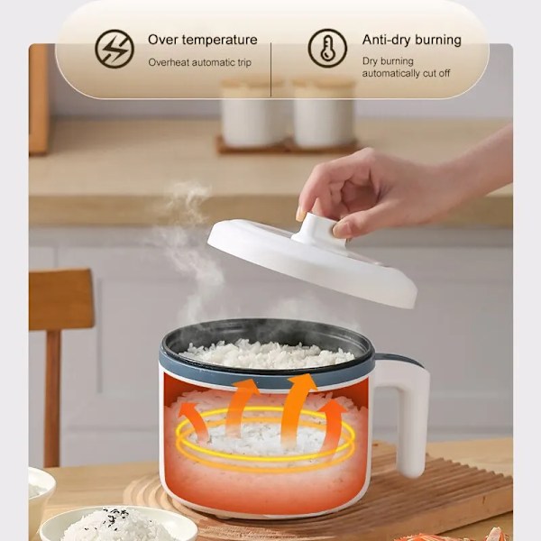 Elektrisk Riskoker Enkelt Dobbeltlag 220V Multi komfyr Non-Stick Smart Mekanisk MultiCooker