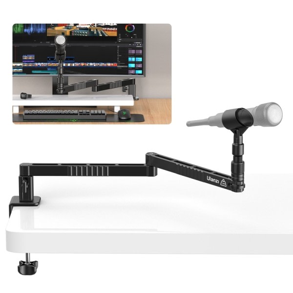 Lavt niveau mikrofon stativ skrivebord mikrofon bom arm justerbar klemme klemme støtte