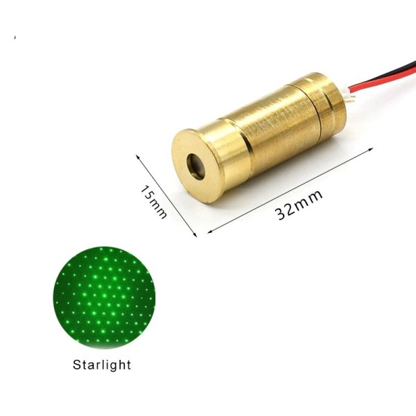 Grønn Lys Laser Modul 532nm Starlight Cross Horisontal Line Metal Laser Hode