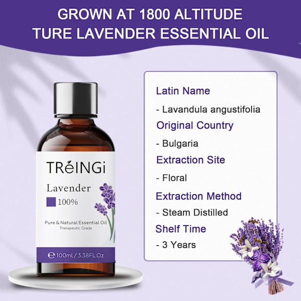 Ren naturlig lavendel eterisk olja aromaterapi