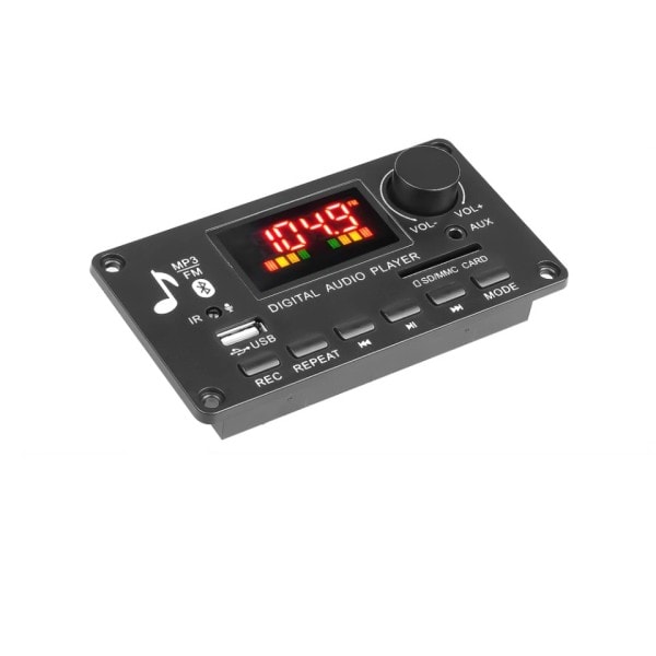 Forsterker MP3 spiller dekoder kort DC 5V-26V Bluetooth5.0 Bil FM Radio Modul Anropsopptak Støtte TF