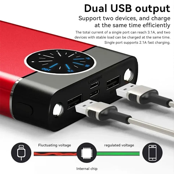 30000mAh alumiini seos virta pankki suuri kapasiteetti